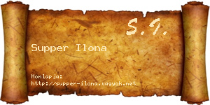 Supper Ilona névjegykártya